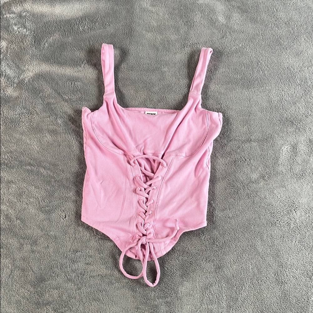 Victoria's Secret Pink Lace-Up Tank Top